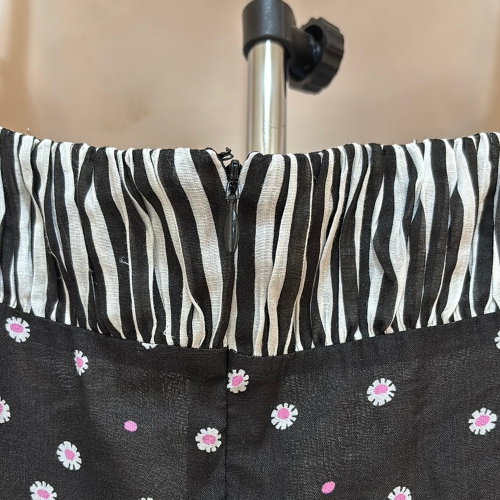 NWOT Kate Spade Black and White/Pink Flowers Dress Size 10 - Picture 8 of 12